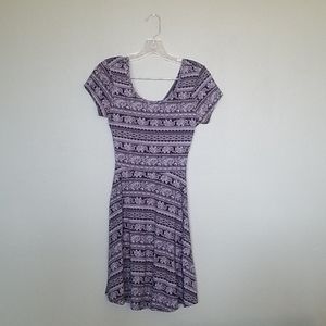 XS Boho Elephant Swing Dress
